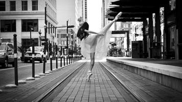 Street art. Ballet. Wallpaper poster