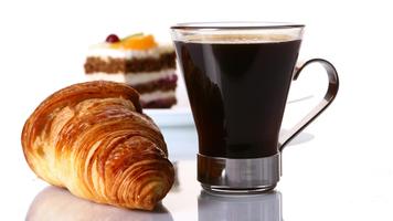 Coffee and croissant. HD LWP الملصق