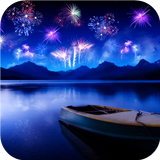 Night fireworks. LiveWallpaper ikon
