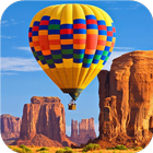 Flying air balloon. Wallpapers biểu tượng