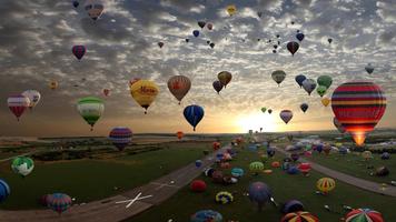 Flying air balloon. Wallpapers ảnh chụp màn hình 2