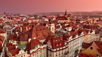 Roofs In Prague Live wallpaper poster