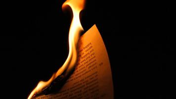 Burning books. Live wallpapers 포스터