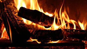 Burning wood. Live wallpapers imagem de tela 2