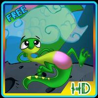 Lizard Popping Bubbles poster
