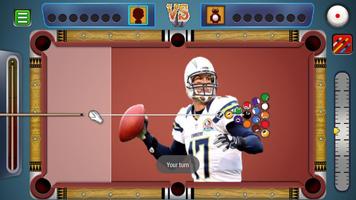 Billiards Los Angeles Chargers Theme скриншот 1