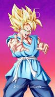 DBZ Super Goku Anime Wallpaper Security Lock capture d'écran 1