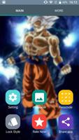 DBZ Super Goku Anime Wallpaper Security Lock imagem de tela 2