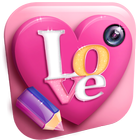 Love Text on Picture Editor icône