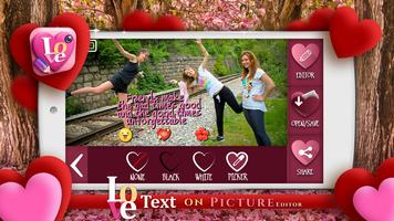 Love Text on Picture Editor Affiche