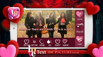 Love Text on Picture Editor capture d'écran 1