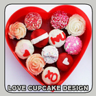 Projeto do cupcake do amor ícone