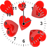 Coeur D'amour Horloge Analogue icône
