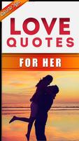 Love quote for her Affiche