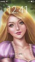 Princess Beautiful Cinderella Cute Purple App Lock poster