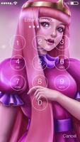 Princess Beautiful Cinderella Cute Purple App Lock screenshot 1