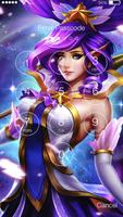 Star League Of Theme Cute Purple Guardian App Lock capture d'écran 1