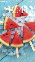 Summertime Watermelon Fruit Wallpaper Screen Lock poster