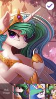 Princess Celestia Cute Pony Kawaii Wallpaper Lock capture d'écran 2