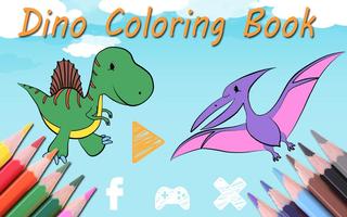 Dinosaur Coloring Book - Kids Affiche