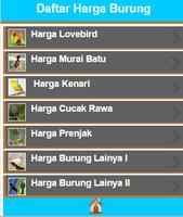 Harga Burung Kicau 2015 captura de pantalla 2