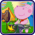 Puzzles: Hippo de vacaciones