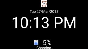 Night Clock with battery saving mode (160kb) 스크린샷 1