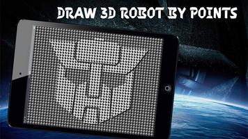 3D Painting World Robot Draw Affiche