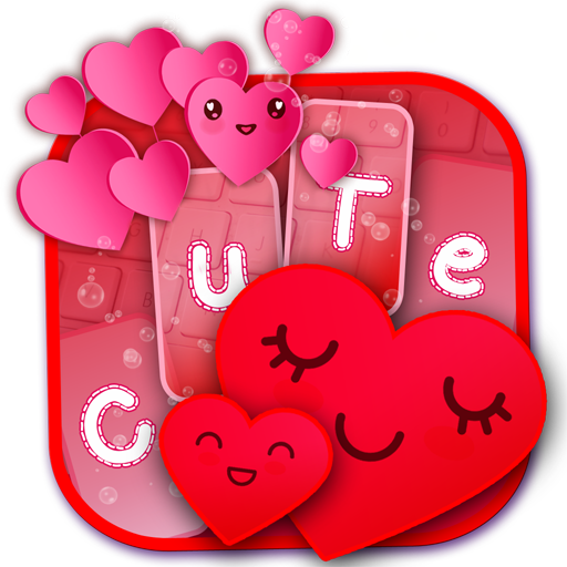 Cute Hearts Keyboard Design