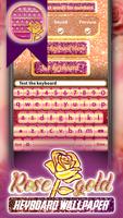Rose Gold Keyboard Wallpaper الملصق