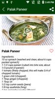 Palak Paneer Recipe Ekran Görüntüsü 2
