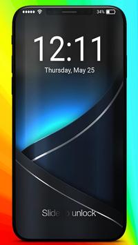 Black Neon Style Wallpaper Phone Lock Screen poster