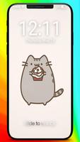 Pusheen Cat Kawaii Phone Lock Screen Security Affiche