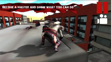 Poster Parkour Ninja Samurai 3D