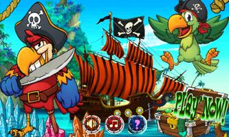 Parrot captain pirate adventur Cartaz