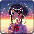 Anime Cute Girl Lock Screen icône