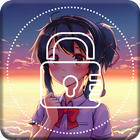 Anime Cute Girl Lock Screen أيقونة