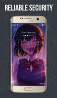 Anime Cute Girl Lock Screen تصوير الشاشة 1