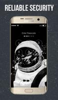 Astronaut Space Collage Lock Screen captura de pantalla 1