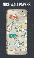 Cute Doodle Kittens Lock Screen Cartaz