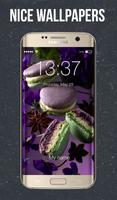 Dark Macarons Lock Screen poster