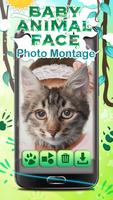 Baby Animal Face Photo Montage Affiche