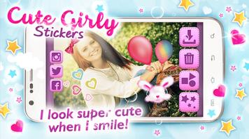 Cute Girly Stickers ^_^ Affiche