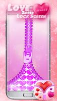 Love Hearts Zipper Lock Screen Ekran Görüntüsü 3