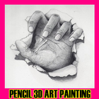 Pencil 3D Art Painting icône