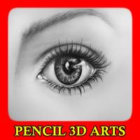 Pencil 3D Arts Affiche