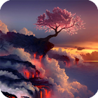 Sakura Tree Live Wallpaper أيقونة