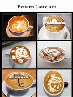 Pattern of latte art poster