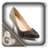 Black And Silver Heels