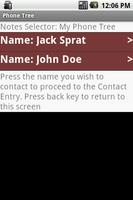 Contact Phone Tree Screenshot 1